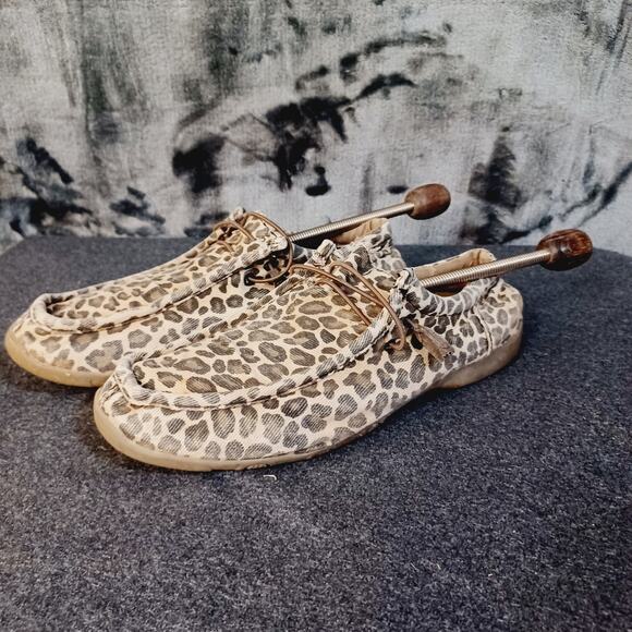 Roper Woman's 10 Chillin' Leopard Casual Shoes - Moc Toe - Picture 2 of 8